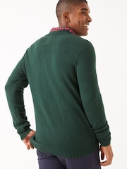 FatFace Green Stag Crew Jumper - Image 2 of 4