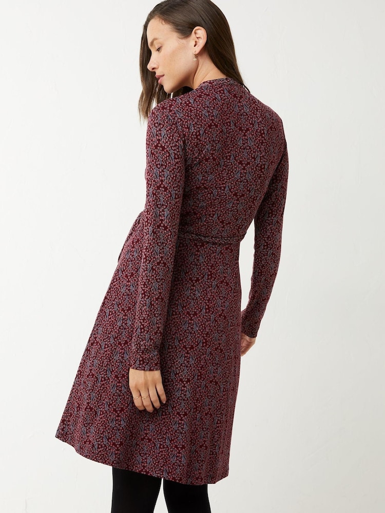 FatFace Purple Delphine Vine Jersey Dress - Image 2 of 4