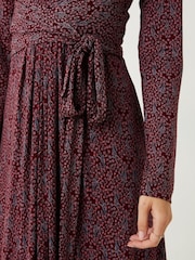 FatFace Purple Delphine Vine Jersey Dress - Image 3 of 4