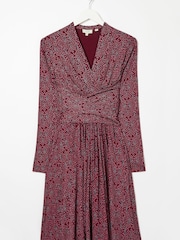 FatFace Purple Delphine Vine Jersey Dress - Image 4 of 4