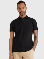 Tommy Hilfiger Black 1985 Regular Fit Polo Shirt - Image 1 of 5