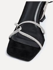 Linzi Black Entice Diamante Embellished Strappy Heeled Sandals - Image 5 of 5