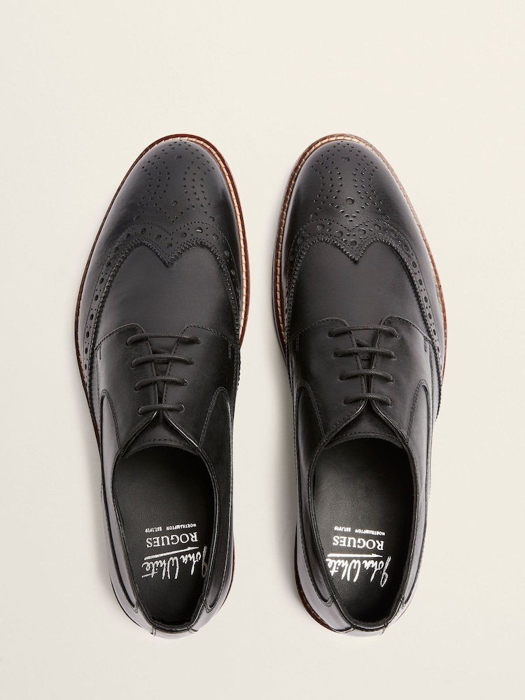 MOSS Black Rogue John Leo Derby Brogues - Image 2 of 4