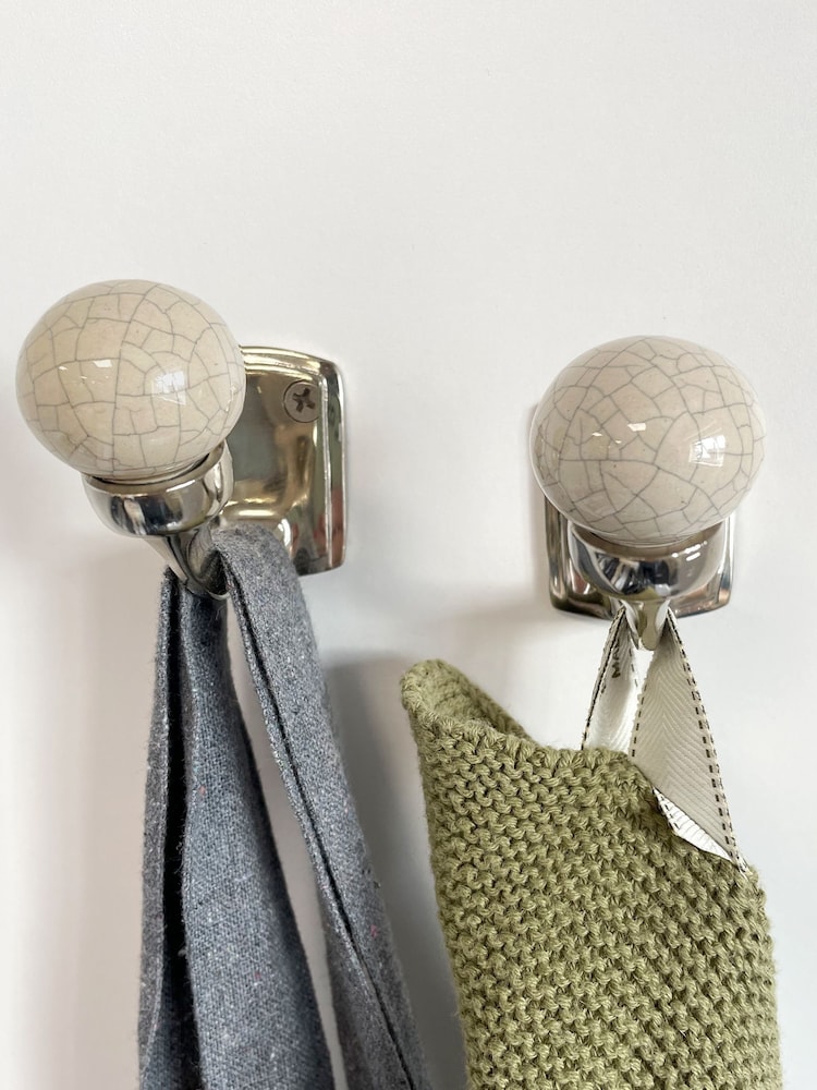 Laura Ashley Set of 2 Pale Slate Bertie Hooks - Image 1 of 4