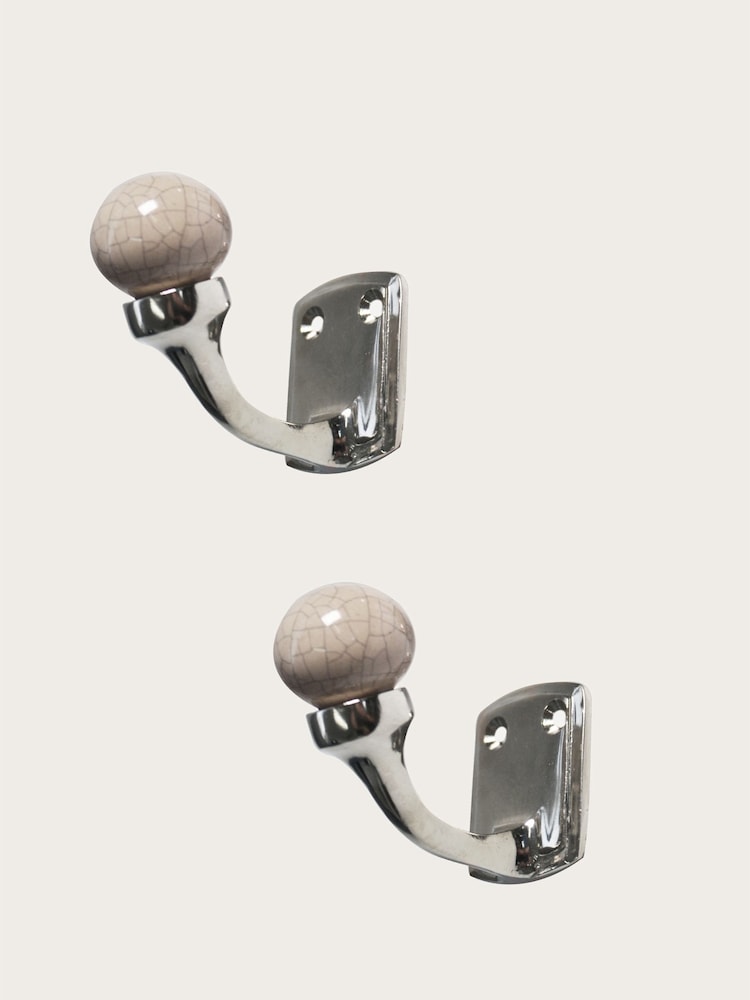 Laura Ashley Set of 2 Pale Slate Bertie Hooks - Image 2 of 4