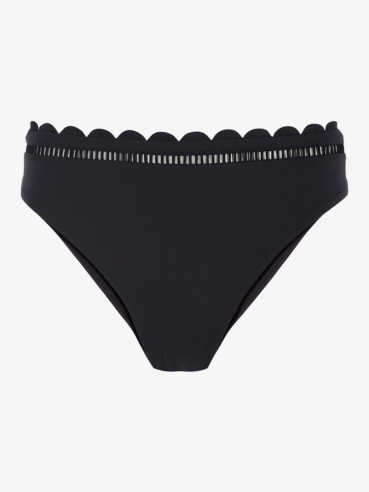 Mint Velvet Black High Leg Bikini Briefs - Image 2 of 3