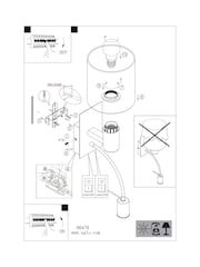 Eglo Pasteri Fabric Wall Lamp With Reading Light - Image 5 of 5