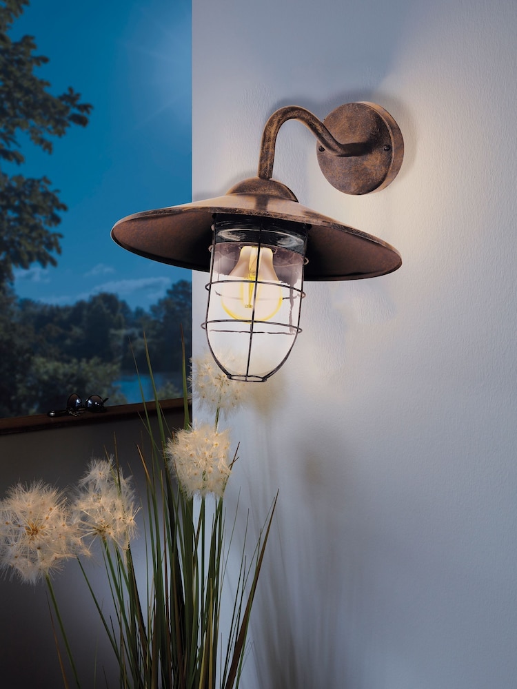 Eglo Copper Melgoa Outdoor Wall Light - Image 1 of 3