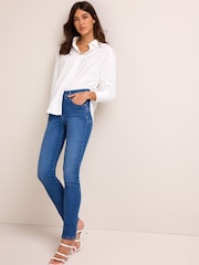 Mid Blue Denim Slim Lift And Shape Jeans - Image 1 of 6