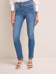 Mid Blue Denim Slim Lift And Shape Jeans - Image 2 of 6