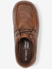 Tan Brown Leather Lace-Up Shoes - Image 4 of 5