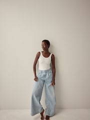 White Cotton Shaping Vest - Image 2 of 6