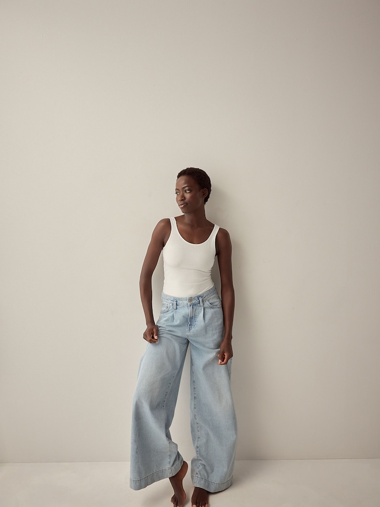 White Cotton Shaping Vest - Image 2 of 6