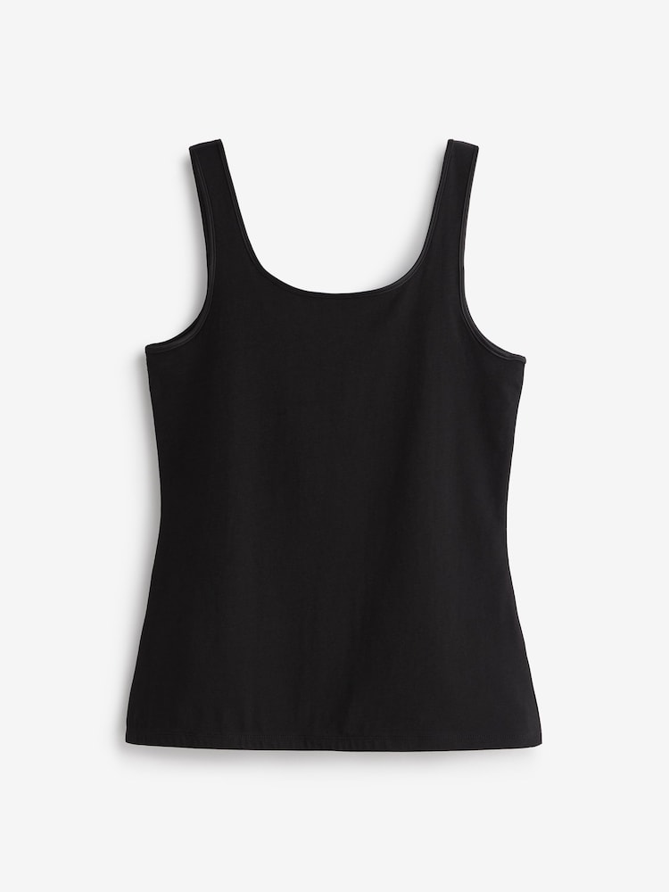 Black Cotton Shaping Vest - Image 1 of 1