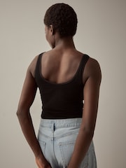 Black Cotton Shaping Vest - Image 2 of 5