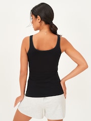 Black Cotton Shaping Vest - Image 3 of 5