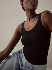 Black Cotton Shaping Vest - Image 4 of 5