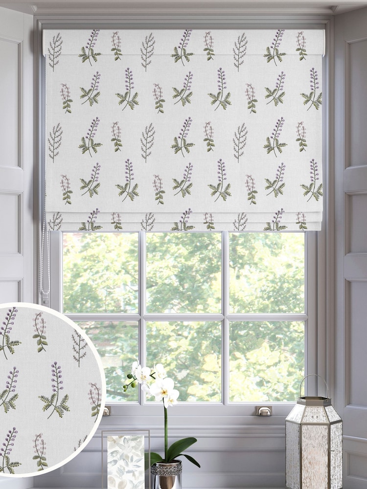 Sanderson Green Bilberry Made To Measure Roman Blind - Image 1 of 6