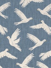 Sanderson Blue Paper Doves Made To Measure Roman Blind - Image 6 of 6