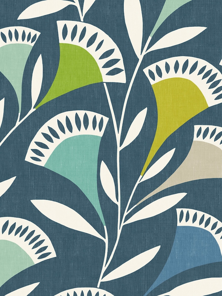 Scion Blue Noukku Made To Measure Roman 100% Cotton Blind - Image 6 of 6