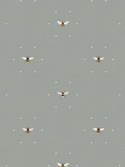 Sophie Allport Grey Bee Made To Measure 100% Cotton Curtains - Image 8 of 9