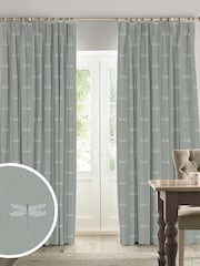 Sophie Allport Grey Dragonfly Made To Measure Curtains - Image 1 of 9