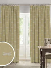 Sophie Allport Mustard Yellow Dragonfly Made To Measure Curtains - Image 1 of 9