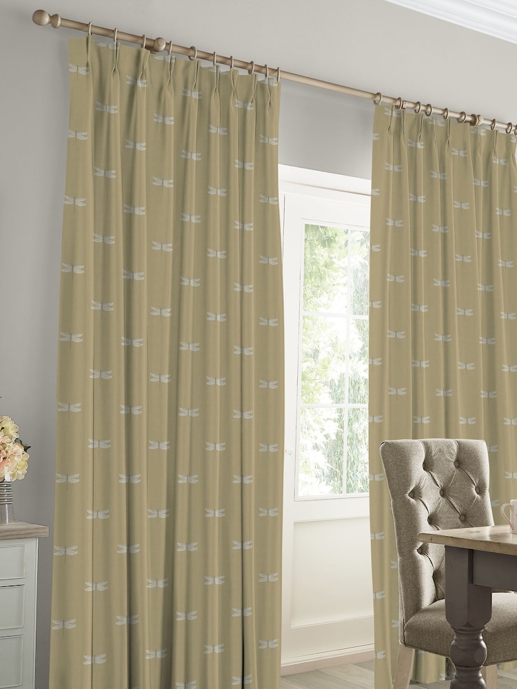 Sophie Allport Mustard Yellow Dragonfly Made To Measure Curtains - Image 2 of 9