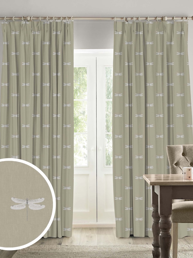 Sophie Allport Natural Dragonfly Made To Measure Curtains - Image 1 of 9