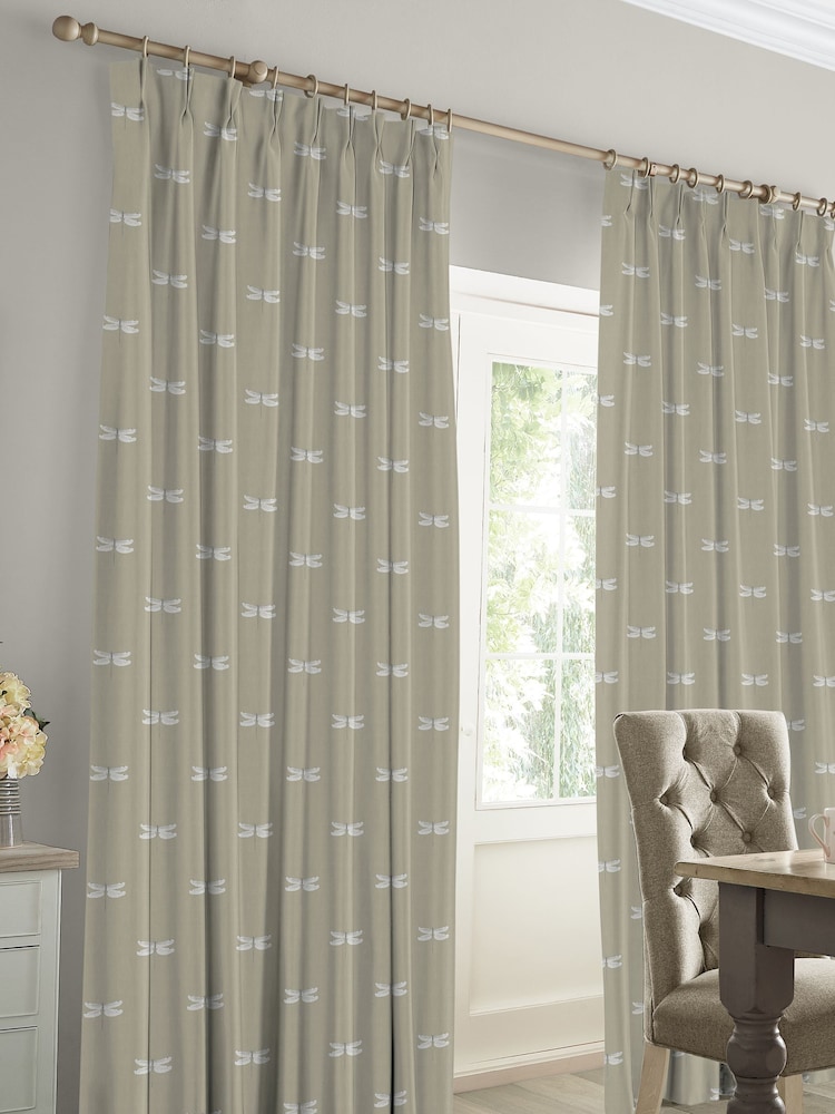 Sophie Allport Natural Dragonfly Made To Measure Curtains - Image 2 of 9