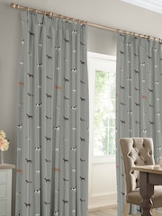 Sophie Allport Sage Green Woof Made To Measure 100% Cotton Curtains - Image 2 of 9