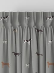 Sophie Allport Sage Green Woof Made To Measure 100% Cotton Curtains - Image 5 of 9