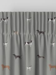 Sophie Allport Sage Green Woof Made To Measure 100% Cotton Curtains - Image 6 of 9