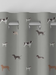 Sophie Allport Sage Green Woof Made To Measure 100% Cotton Curtains - Image 7 of 9