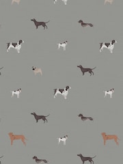 Sophie Allport Sage Green Woof Made To Measure 100% Cotton Curtains - Image 8 of 9
