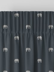 Sophie Allport Navy Blue Elephant Made To Measure Curtains - Image 6 of 9