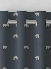 Sophie Allport Navy Blue Elephant Made To Measure Curtains - Image 7 of 9