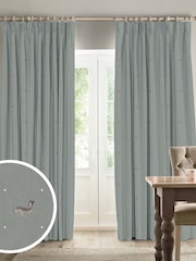 Sophie Allport Teal Blue Hare Made To Measure Curtains - Image 1 of 9