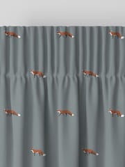 Sophie Allport Blue Foxes Made To Measure Curtains - Image 6 of 9