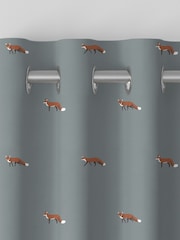 Sophie Allport Blue Foxes Made To Measure Curtains - Image 7 of 9