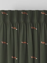 Sophie Allport Green Foxes Made To Measure Curtains - Image 5 of 9