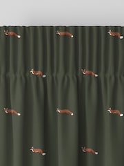 Sophie Allport Green Foxes Made To Measure Curtains - Image 6 of 9