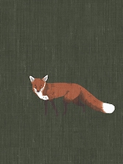 Sophie Allport Green Foxes Made To Measure Curtains - Image 9 of 9