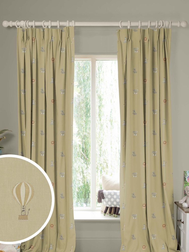 Sophie Allport Gold Bears and Balloons Made To Measure Curtains - Image 1 of 9