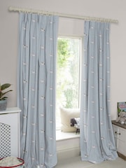 Sophie Allport Duck Egg Blue Kids Unicorn Made To Measure 100% Cotton Curtains - Image 2 of 9