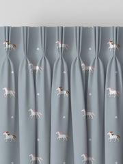Sophie Allport Duck Egg Blue Kids Unicorn Made To Measure 100% Cotton Curtains - Image 5 of 9