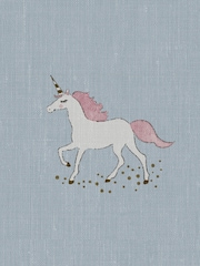 Sophie Allport Duck Egg Blue Kids Unicorn Made To Measure 100% Cotton Curtains - Image 9 of 9