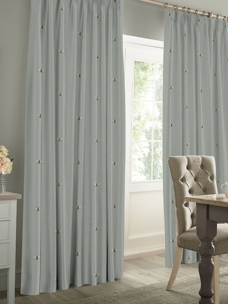Sophie Allport Blue Bee Made To Measure Curtains - Image 2 of 9