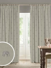 Sophie Allport Natural Elephant Made To Measure 100% Cotton Curtains - Image 1 of 8
