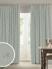 Sophie Allport Green Elephant Made To Measure Curtains - Image 1 of 9
